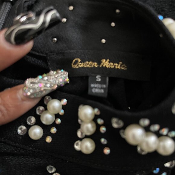 Armani Bling Dress | Small | Black & Silver - Picture 5 of 5